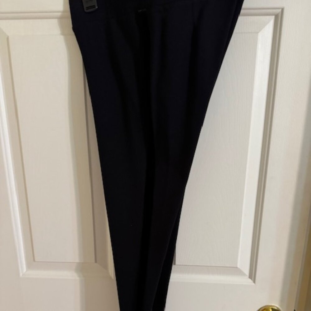 NWT LOFT Petite S Black Velvet Side Stripe Leggings Tuxedo Pants SP